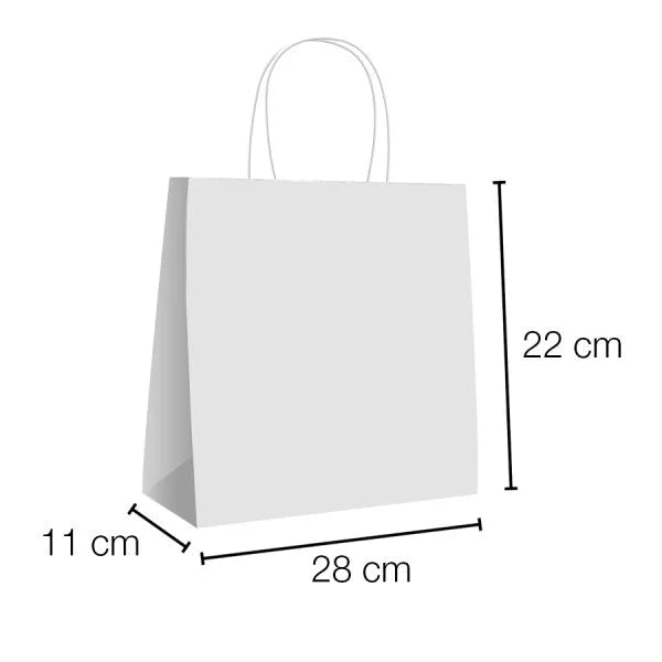 Bolsas de papel kraft con asa rizada