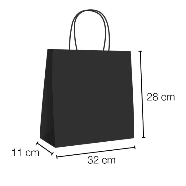 Bolsas de papel kraft con asa rizada