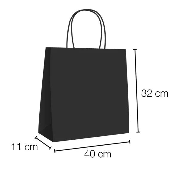 Bolsas de papel kraft con asa rizada