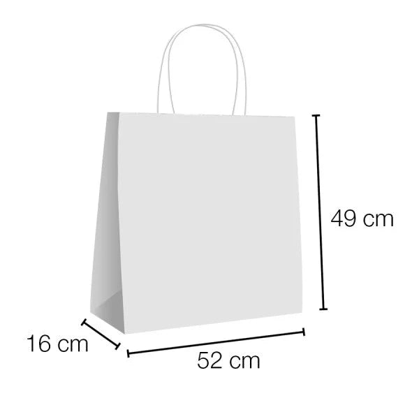 Bolsas de papel kraft con asa rizada