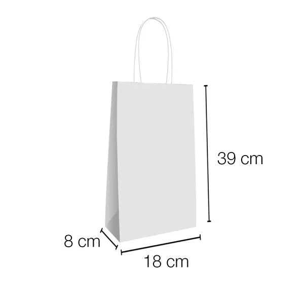 Bolsas de papel kraft con asa rizada