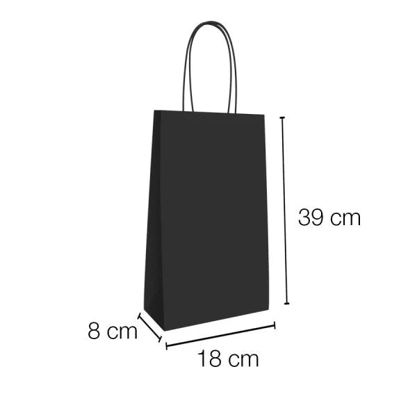 Bolsas de papel kraft con asa rizada