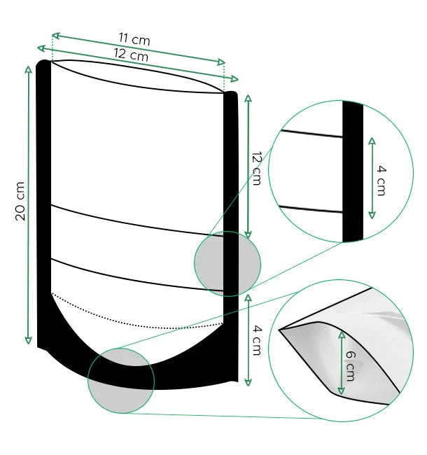 Bolsas de Papel Kraft Doypack marrón con ventana - DonBolsas
