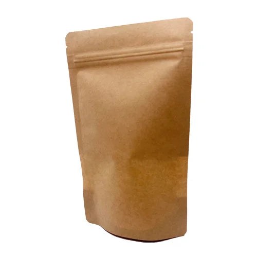 Bolsas de Papel Kraft Doypack marrón con ventana - DonBolsas