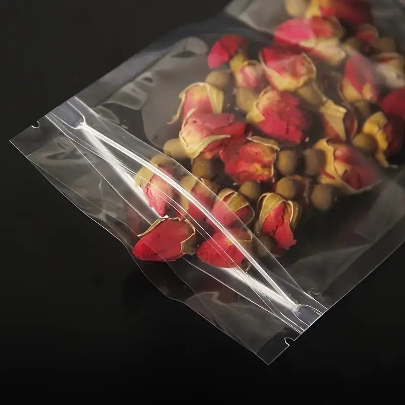 Bolsas de plástico con autocierre y base modelo DOYPACK | Polietileno + PET
