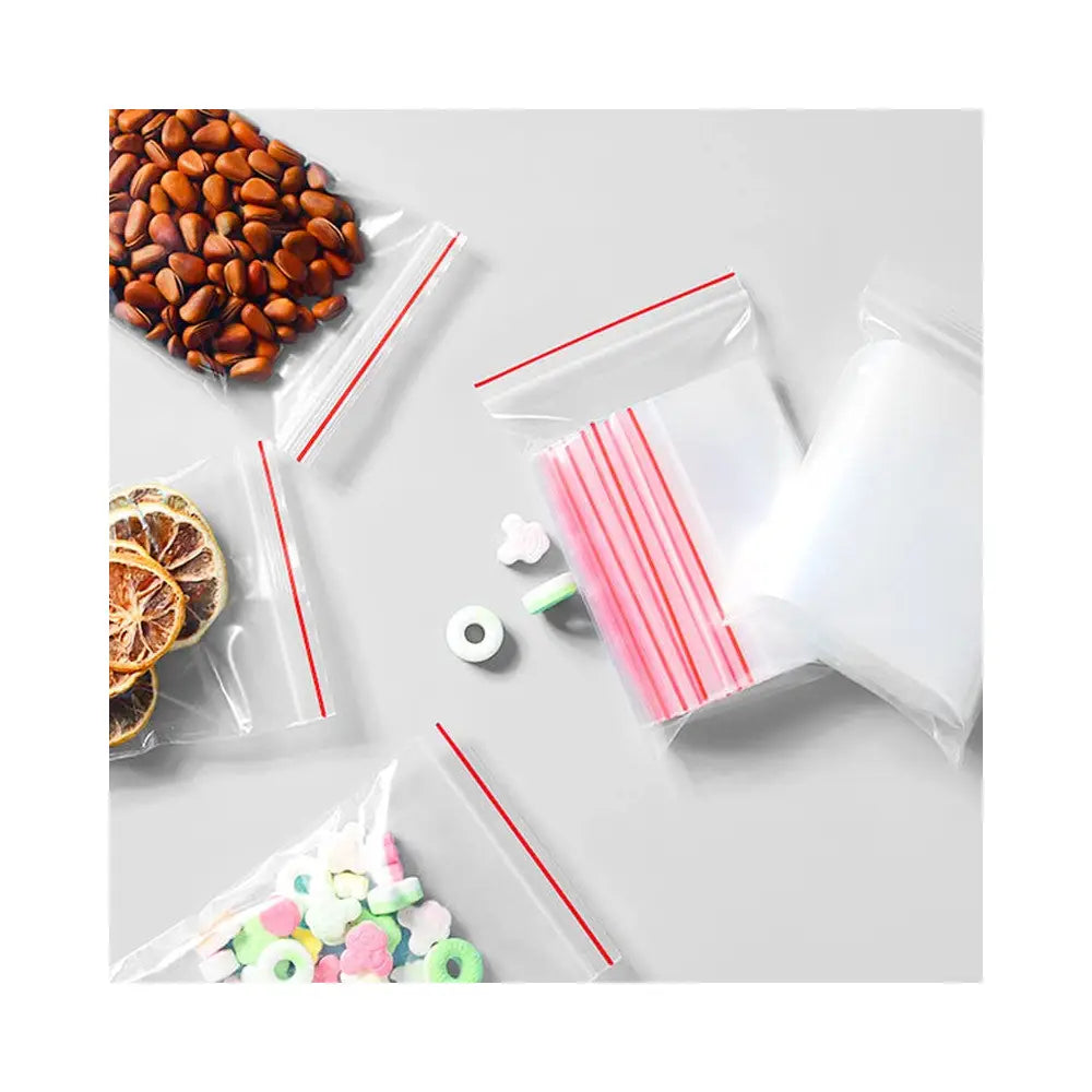 URL de una imagen destacada de bolsas zip en uso en la industria alimentaria
