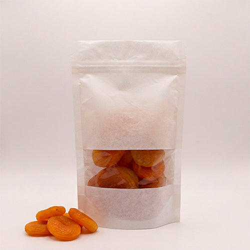 Bolsas de Papel Kraft Doypack blanca con ventana