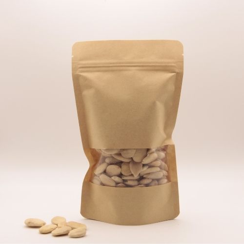 Bolsas de Papel Kraft Doypack marrón con ventana