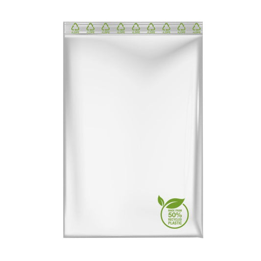 Bolsas de plástico con cierre ZIP | Polietileno 50% RECICLADAS