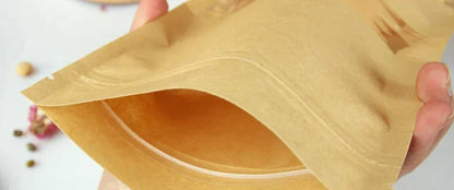 Bolsas de Papel Kraft Doypack marrón con ventana - DonBolsas