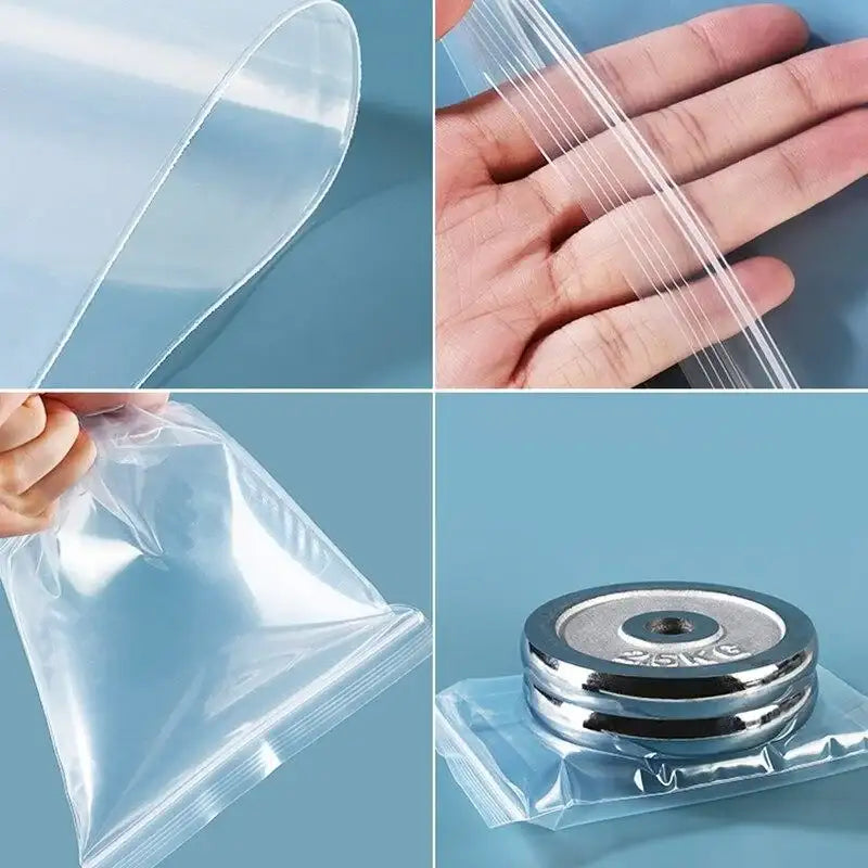 1000 uds Bolsa de Plástico Transparente 18 x 25 cm con Cierre Hermético Zip